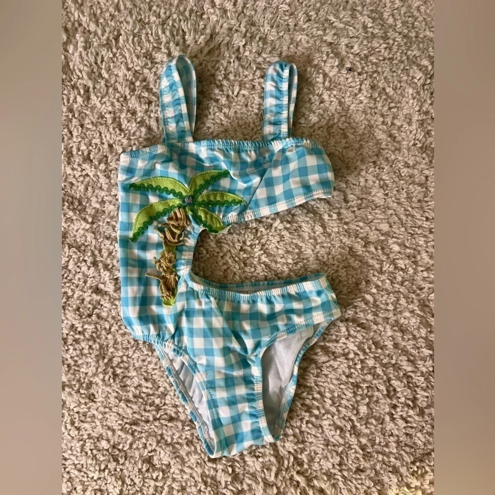 Kids size 4/4T 2 Matching Sweet Potato Brand Bathing Suits